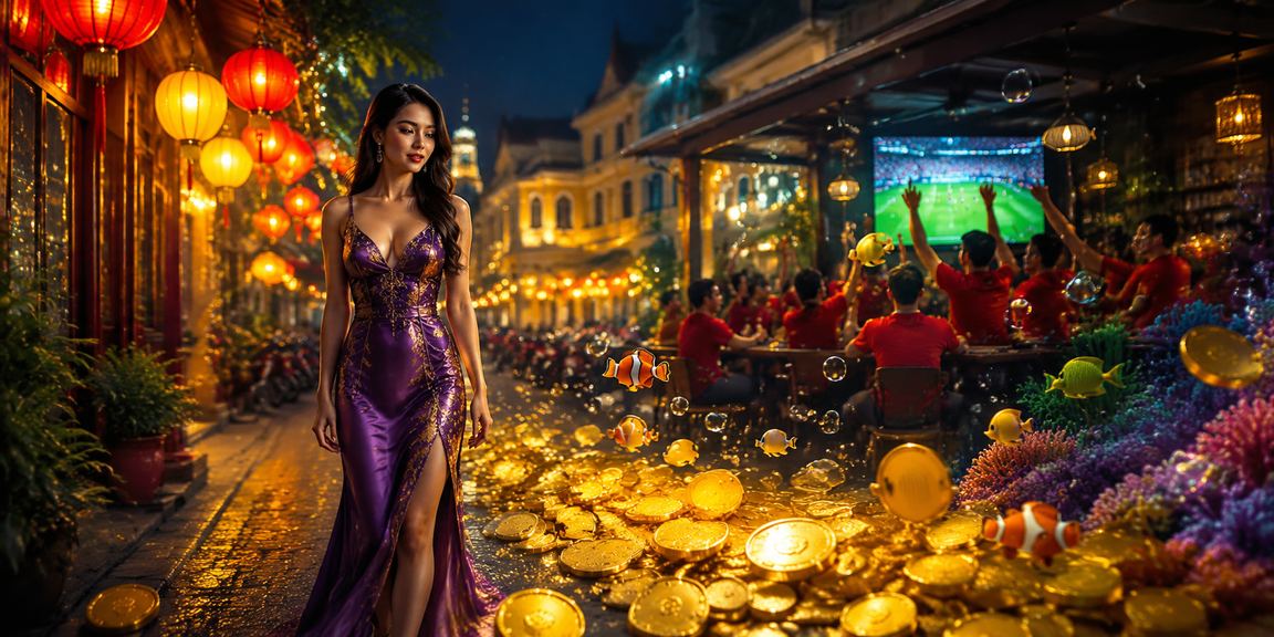 Phố đêm Hà Nội nhộn nhịp, người chơi trải nghiệm casino trực tuyến trên điện thoại tại quán